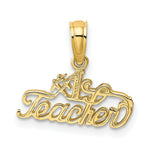 Load image into Gallery viewer, 14K Yellow Gold #1 Teacher Charm Pendant
