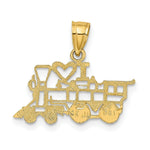 Load image into Gallery viewer, 14K Yellow Gold I Love Train Charm Pendant