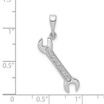 Load image into Gallery viewer, 14K White Gold Wrench Pendant