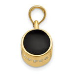 Load image into Gallery viewer, 14K Yellow Gold Enameled Coffee Cup Pendant