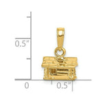 Load image into Gallery viewer, 14K Yellow Gold 3-D Log Cabin Pendant