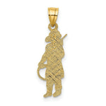 Load image into Gallery viewer, 14K Yellow Gold Fireman With Hose Charm Pendant