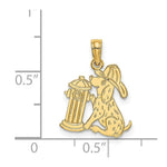Load image into Gallery viewer, 14K Yellow Gold Fire Hydrant & Dog Charm Pendant