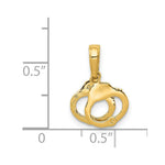 Load image into Gallery viewer, 14K Yellow Gold Handcuffs Pendant