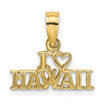 Load image into Gallery viewer, 14K Yellow Gold I Heart Hawaii Charm Pendant