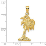 Load image into Gallery viewer, 14K Yellow Gold Palm Tree Pendant