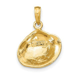 Load image into Gallery viewer, 14K Yellow Gold Medium Clam Shell Pendant