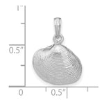 Load image into Gallery viewer, 14K White Gold Medium Clam Shell Pendant
