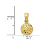 Load image into Gallery viewer, 14K Yellow Gold Sand Dollar Pendant 8mm width
