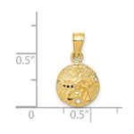 Load image into Gallery viewer, 14K Yellow Gold Sand Dollar Pendant 10mm width