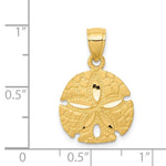 Load image into Gallery viewer, 14K Yellow Gold Sand Dollar Pendant 15mm width