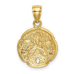 Load image into Gallery viewer, 14K Yellow Gold Sand Dollar Pendant 15mm width