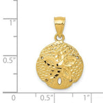 Load image into Gallery viewer, 14K Yellow Gold Sand Dollar Pendant 15mm width