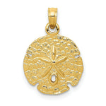 Load image into Gallery viewer, 14K Yellow Gold Sand Dollar Pendant 15mm width