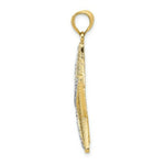 Load image into Gallery viewer, 14K Yellow Gold with White Rhodium Diamond-cut Textured Starfish Pendant