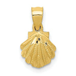 Load image into Gallery viewer, 14K Yellow Gold Scallop Shell Pendant 8mm width