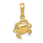 Load image into Gallery viewer, 14K Yellow Gold Crab Pendant
