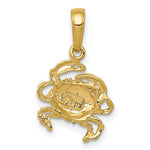 Load image into Gallery viewer, 14K Yellow Gold Crab Pendant