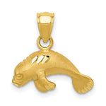 Load image into Gallery viewer, 14K Yellow Gold Manatee Pendant