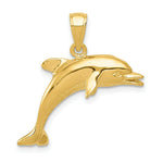 Load image into Gallery viewer, 14K Yellow Gold Jumping Dolphin Pendant