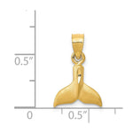 Load image into Gallery viewer, 14K Yellow Gold Whale Tail Pendant
