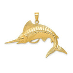 Load image into Gallery viewer, 14K Yellow Gold Marlin Pendant