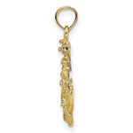 Load image into Gallery viewer, 14K Yellow Gold Small Anchor with Wheel Pendant