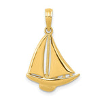 Load image into Gallery viewer, 14K Yellow Gold Sailboat Pendant