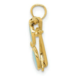Load image into Gallery viewer, 14K Yellow Gold Aqua Enameled Sunglasses Pendant