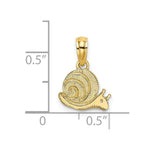 Load image into Gallery viewer, 14K Yellow Gold Textured Mini Snail Charm Pendant