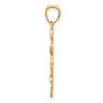 Load image into Gallery viewer, 14K Yellow Gold & Rhodium Diamond-cut Snowflake Pendant
