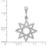 Load image into Gallery viewer, 14K White Gold Sun Charm
