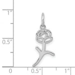 Load image into Gallery viewer, 14K White Gold Rose Charm