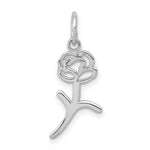 Load image into Gallery viewer, 14K White Gold Rose Charm