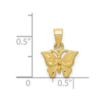 Load image into Gallery viewer, 14K Yellow Gold Diamond-cut Butterfly Pendant