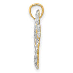 Load image into Gallery viewer, 14K Yellow Gold and Rhodium Diamond-cut Butterfly Pendant
