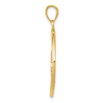 Load image into Gallery viewer, 14K Yellow Gold Yellow & Rose Gold w/Rhodium Butterfly in Circle Pendant