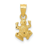 Load image into Gallery viewer, 14K Yellow Gold Diamond-cut Frog Pendant