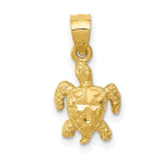 Load image into Gallery viewer, 14K Yellow Gold Turtle Pendant