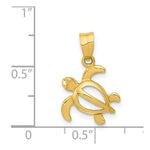 Load image into Gallery viewer, 14K Yellow Gold Open Turtle Pendant