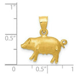 Load image into Gallery viewer, 14K Yellow Gold Diamond-cut Pig Pendant
