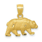 Load image into Gallery viewer, 14K Yellow Gold Diamond-cut Bear Pendant