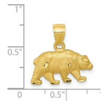 Load image into Gallery viewer, 14K Yellow Gold Diamond-cut Bear Pendant