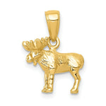 Load image into Gallery viewer, 14K Yellow Gold 3-D Moose Pendant