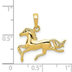Load image into Gallery viewer, 14K Yellow Gold Horse Pendant 19mm length