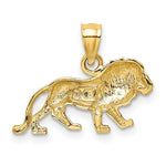 Load image into Gallery viewer, 14K Yellow Gold Diamond-cut Lion Pendant