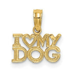 Load image into Gallery viewer, 14K Yellow Gold I Heart My Dog Charm Pendant