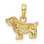 Load image into Gallery viewer, 14K Yellow Gold Cocker Spaniel Dog Pendant