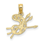Load image into Gallery viewer, 14K Yellow Gold Paint Pallet Charm Pendant