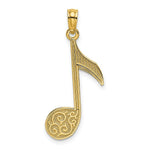 Load image into Gallery viewer, 14K Yellow Gold Music Note Charm Pendant